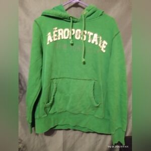 Aeropostale pullover solid green hoodie